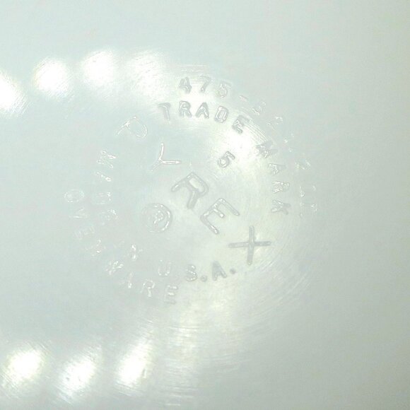 Pyrex 475-B Terra 2.5 Qt Casserole w/ Lid Matte Rings 1960s Vintage - Picture 8 of 8